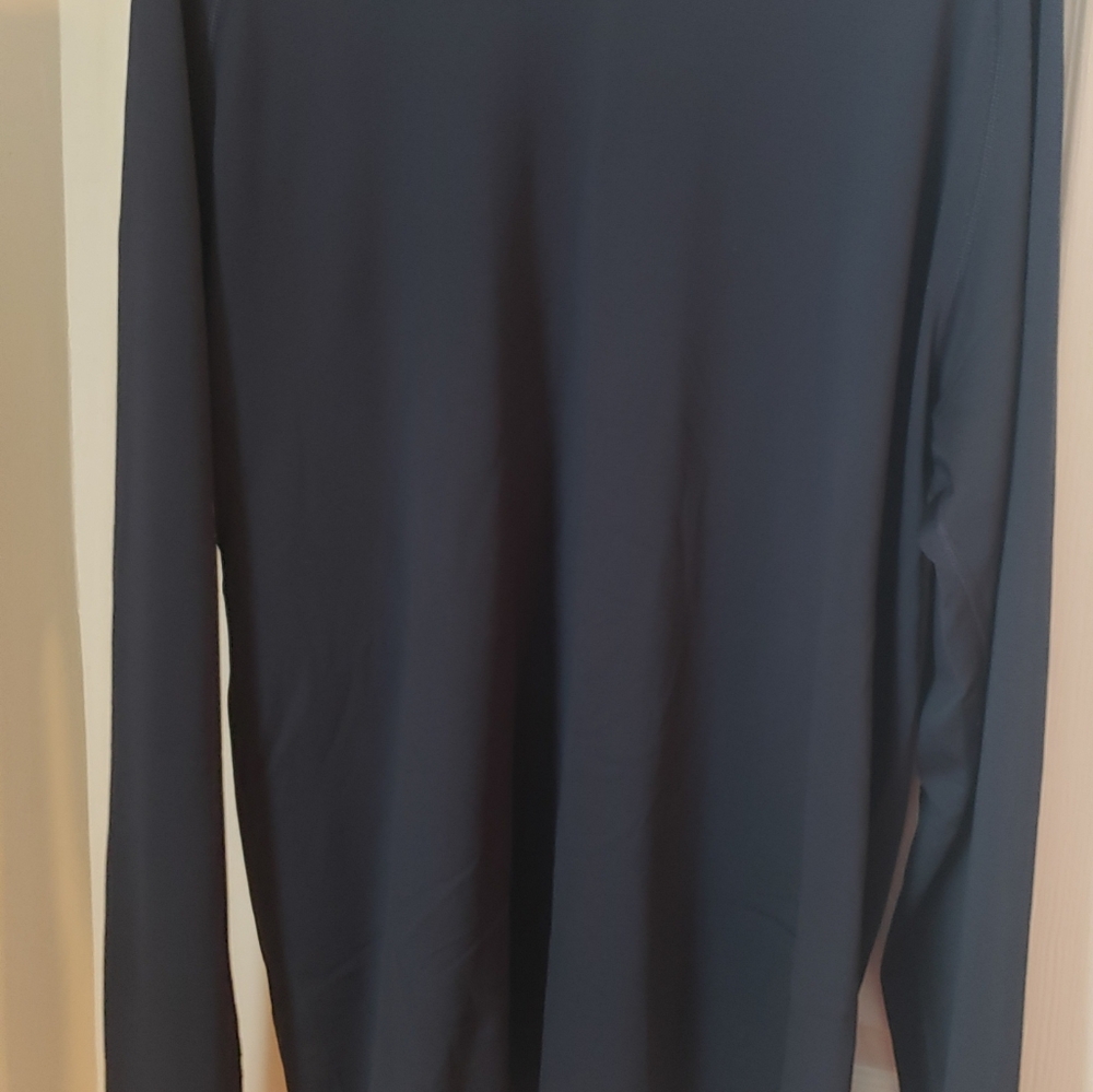 Mens navy ls metal vent